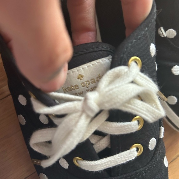 Kate Spade Keds Black Sneakers with White Polka Dots 8 - Picture 14 of 16